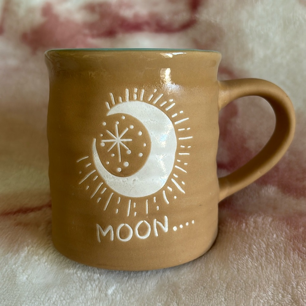 Moon Ceramic Mug Bohemian Drinkware by Spectrum Designz NWT4x3.75”